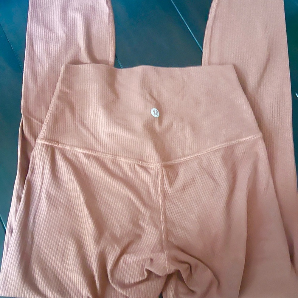 lululemon athletica Ribbed Tan Leggings